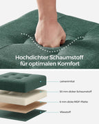 Bank - Foldable - with storage space - 38 × 38 × 40 cm - Vintage Green