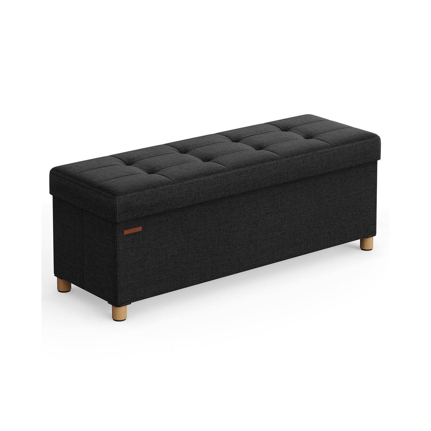 Bench - with storage space - folding - ink black