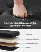 Bench - with storage space - folding - ink black