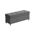 Bank - with storage space - folding - dark gray