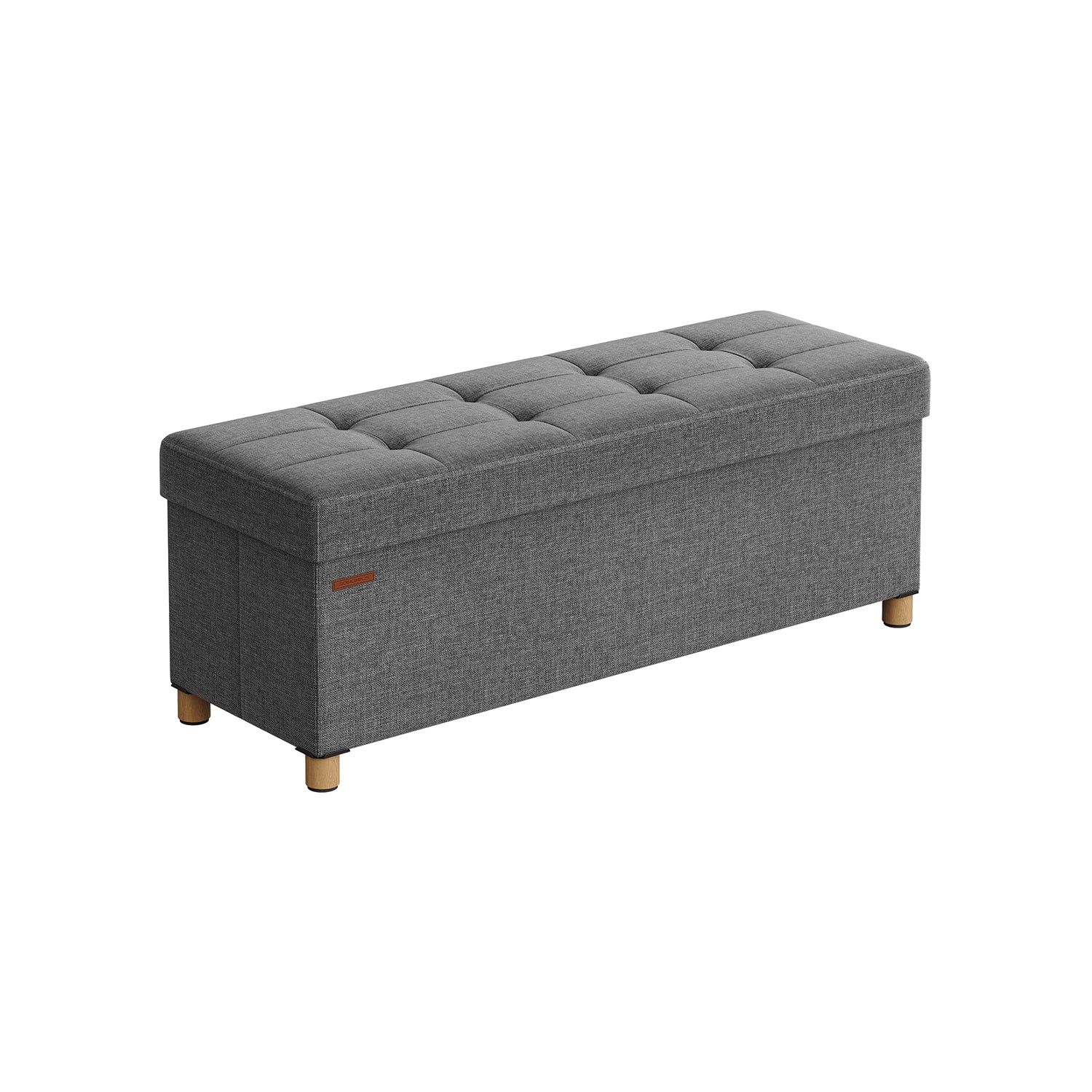 Bank - with storage space - folding - dark gray