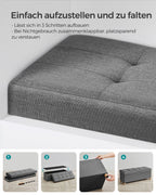 Bank - with storage space - folding - dark gray