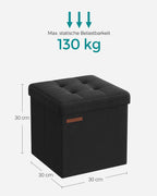 Sofa - 30 cm - with storage space - Basic Black