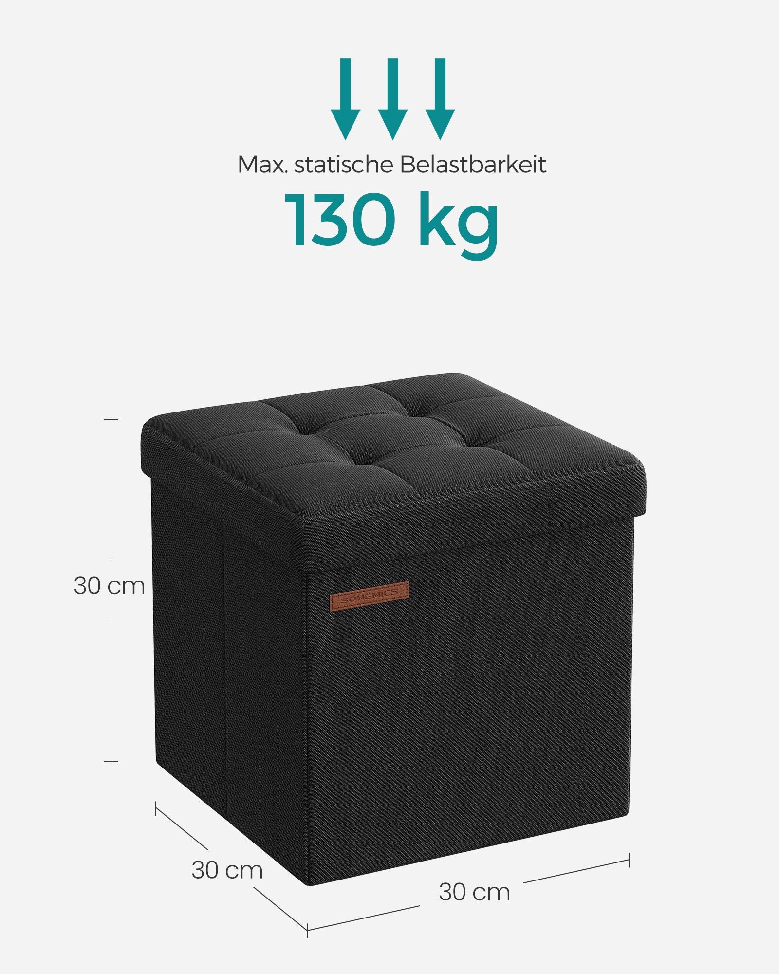 Sofa - 30 cm - with storage space - Basic Black