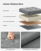 Sofa with storage space - 30 cm - light gray