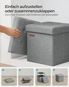 Sofa with storage space - 30 cm - light gray