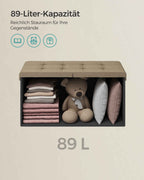 Bank - With Storage Space - 38 × 76 × 38 cm - Camelbruin