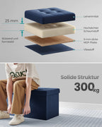 Sofa - with storage space - 38 × 76 × 38 cm - night blue