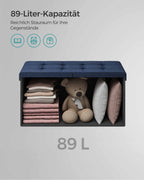 Sofa - with storage space - 38 × 76 × 38 cm - night blue