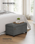Stool - with storage space - 40 × 76 × 40 cm - dark gray