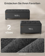 Stool - with storage space - 40 × 76 × 40 cm - dark gray