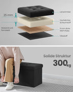Sofa - with storage space - 38 × 110 × 38 cm - ink -black
