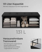 Sofa - with storage space - 38 × 110 × 38 cm - ink -black