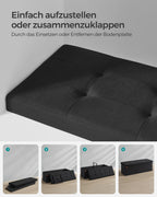 Sofa - with storage space - 38 × 110 × 38 cm - ink -black