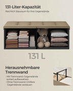 Sofa - with storage space - 38 × 110 × 38 cm - Camel brown