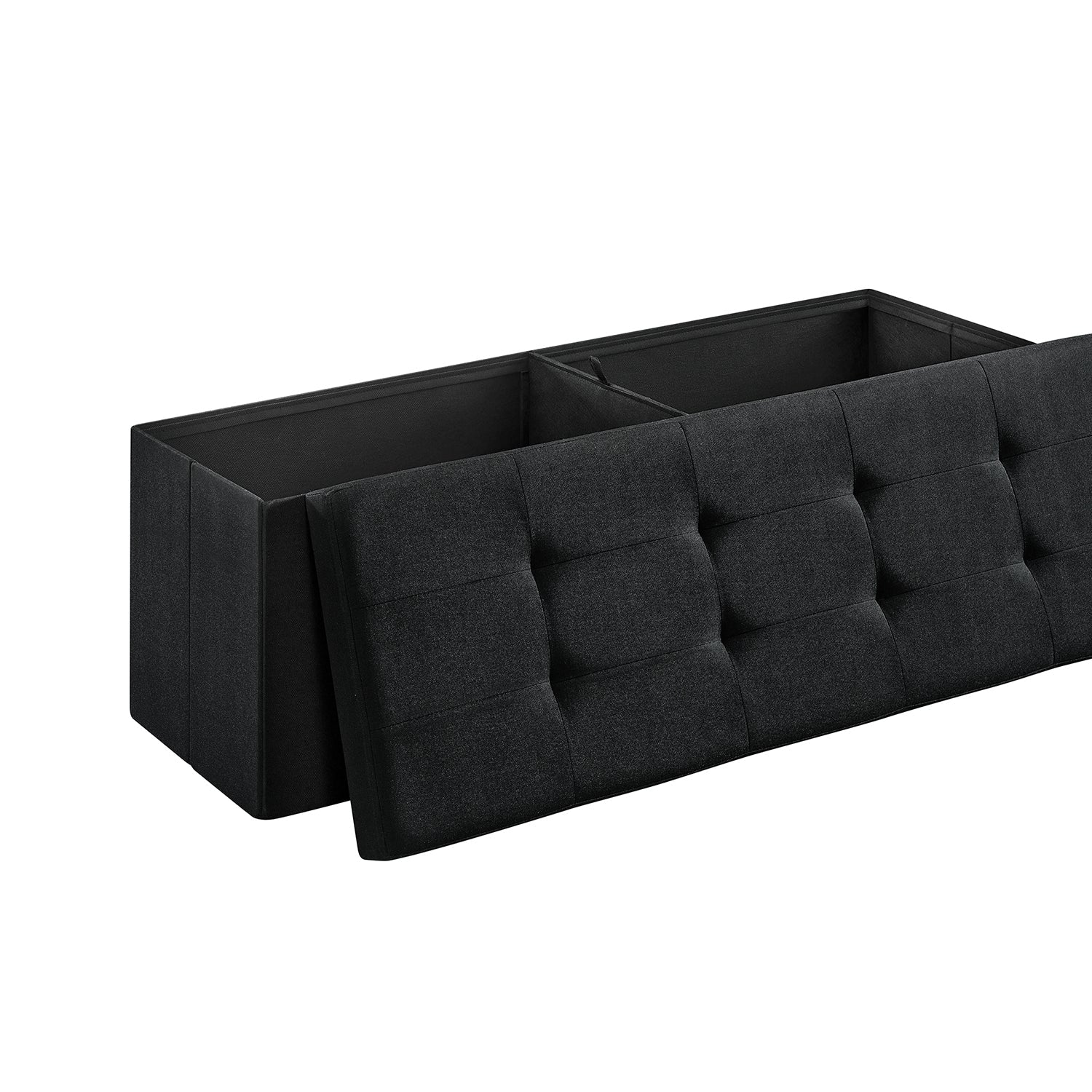 Storage bench - seating box - Foldable - load capacity 300 kg - light gray