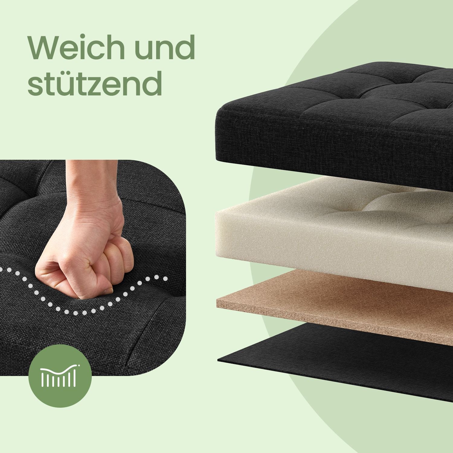 Sofa with storage space - seating box - foldable - multiple colors