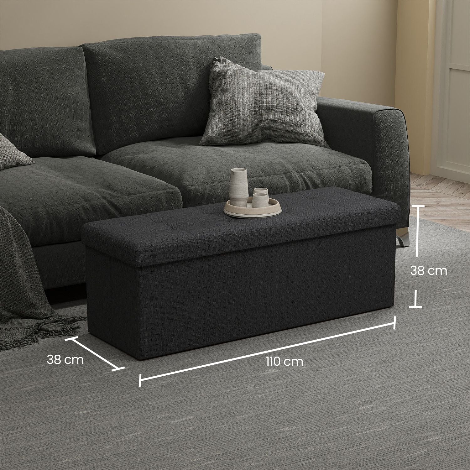 Sofa with storage space - seating box - foldable - multiple colors