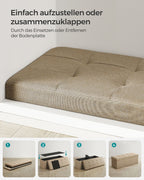 Sofa - 110 cm - foldable with storage space - Light Taupe
