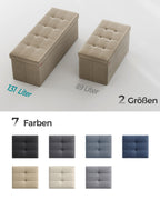 Sofa - 110 cm - foldable with storage space - Light Taupe