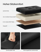 Bank - With Storage Space - Basic Black