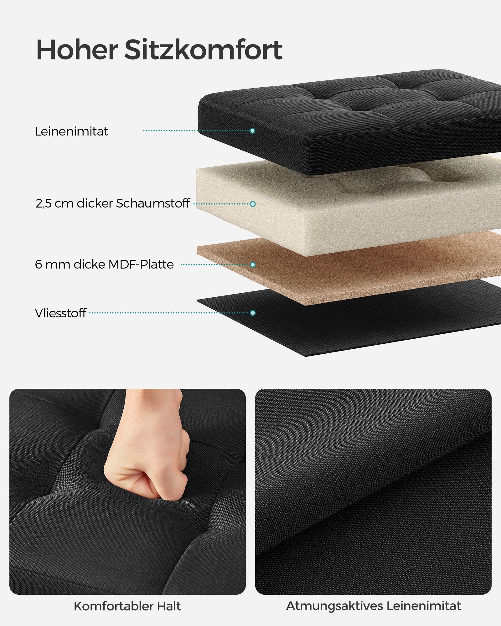 Bank - With Storage Space - Basic Black