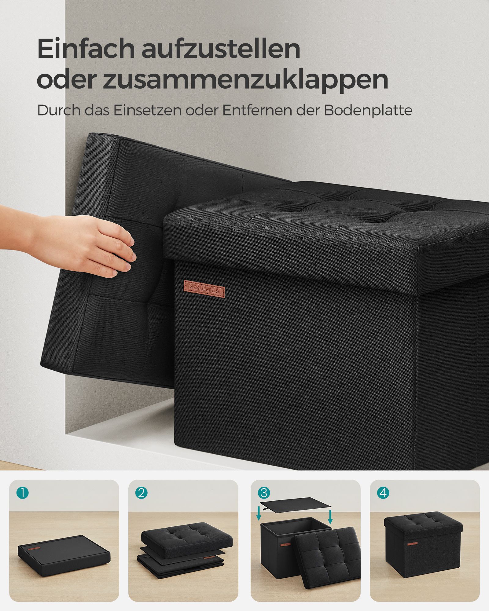 Bank - With Storage Space - Basic Black