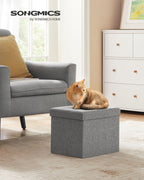 Bank - 41 cm - with storage space - light gray