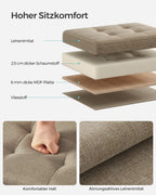 Bank - With Storage Space - Light Taupe