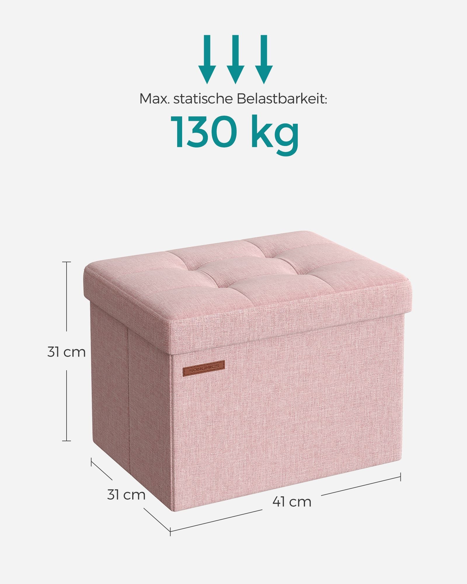 Bench - with storage space - pastel pink