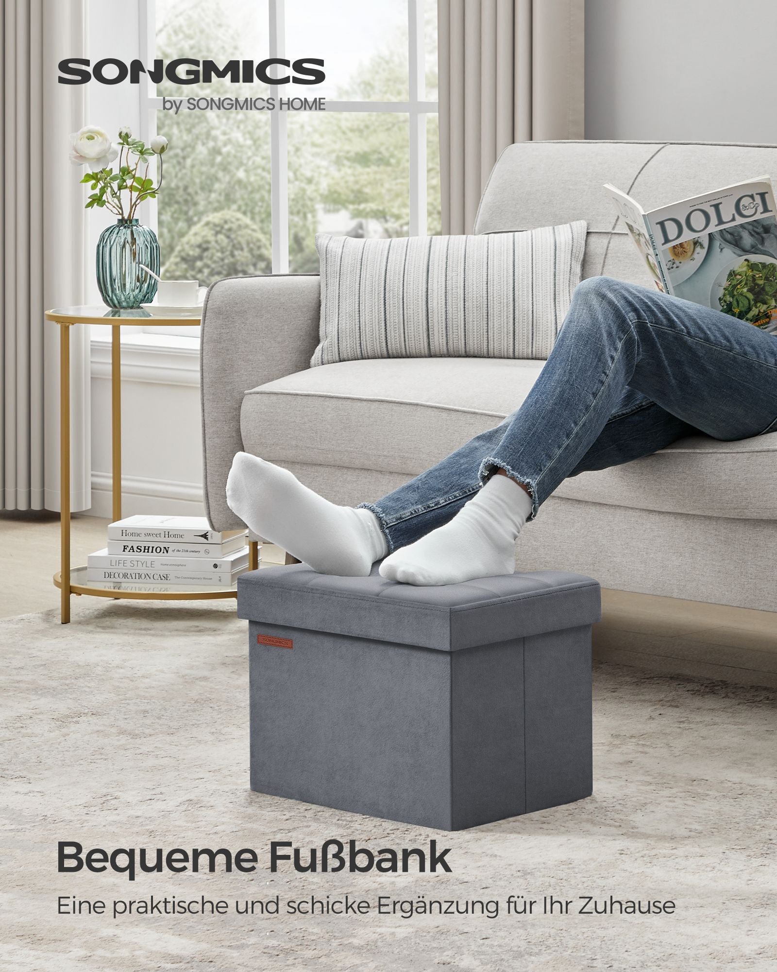 Bank - With Storage Space - Van Vuweel - For the Hall - Leigrijs