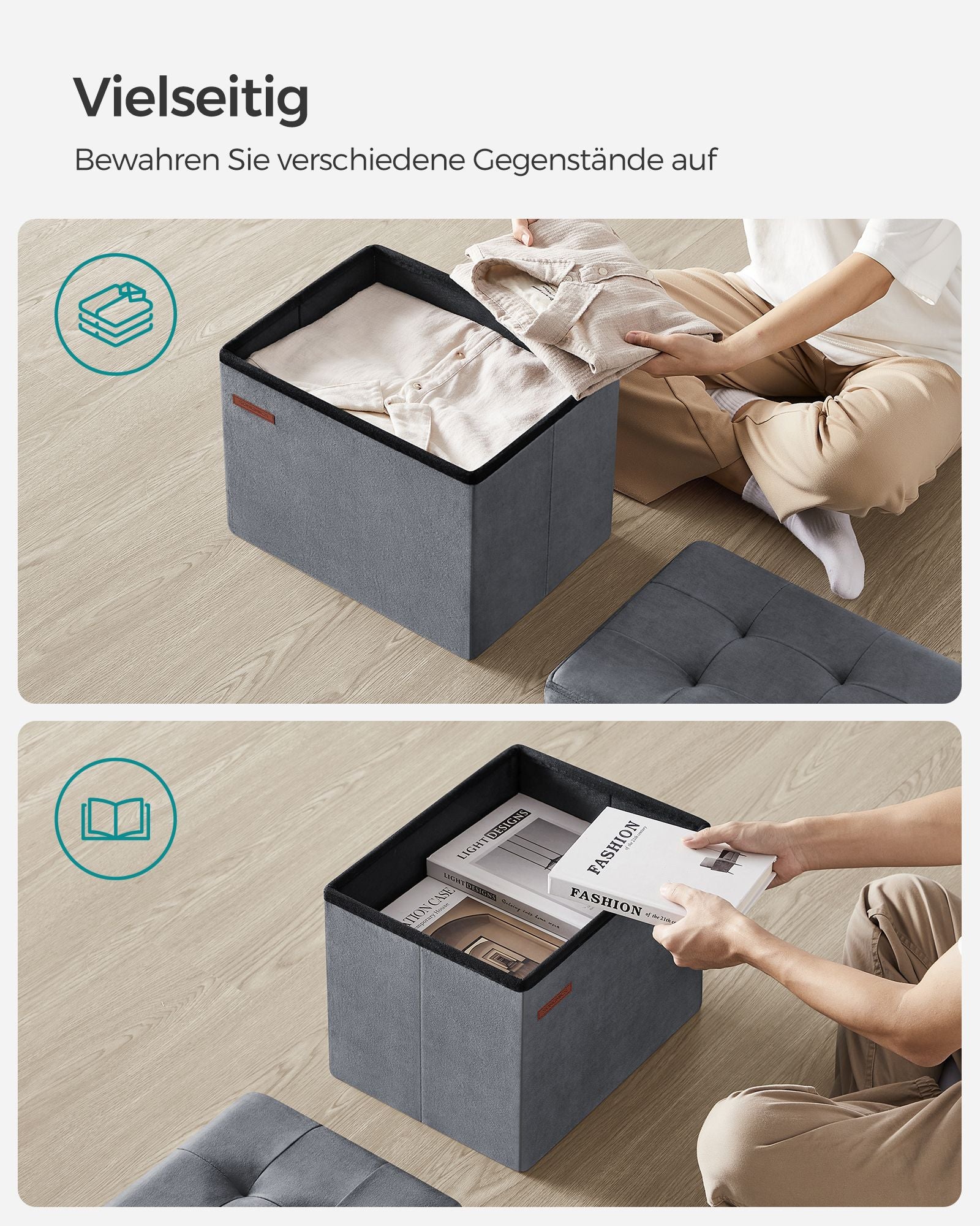 Bank - With Storage Space - Van Vuweel - For the Hall - Leigrijs
