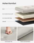 Sofa - with storage space - velvet - 38 × 38 × 38 cm