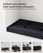 Bank - With Storage Space - Velvet - For Gang - Ink -Zwart