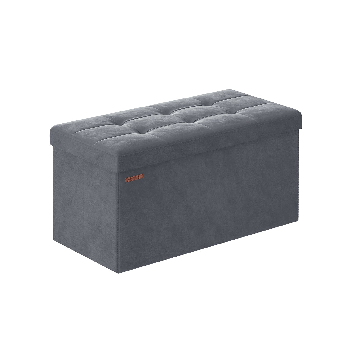 Bank - With Storage Space - Velvet - For Living Room - Leigrijs