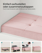 Bank - with storage space - up to 300 kg - pastel pink