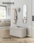 Bank - with storage space - velvet - 38 × 76 × 38 cm