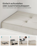 Bank - with storage space - velvet - 38 × 76 × 38 cm