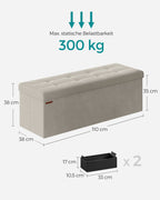 Bank - With Storage Space - Velvet - 38 × 110 × 38 cm