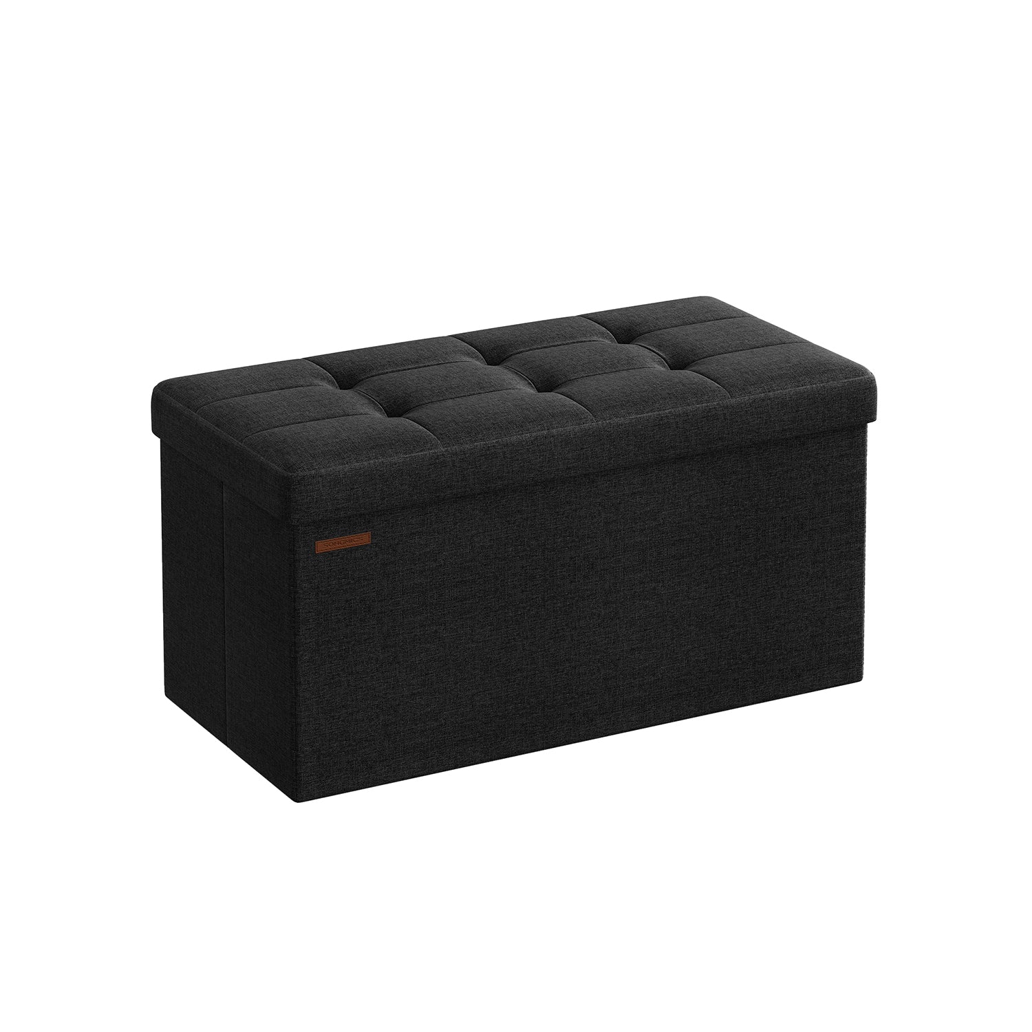 Sofa - 76 cm - foldable with storage space - Black