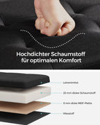 Sofa - 76 cm - foldable with storage space - Black