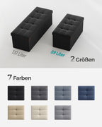 Sofa - 76 cm - foldable with storage space - Black
