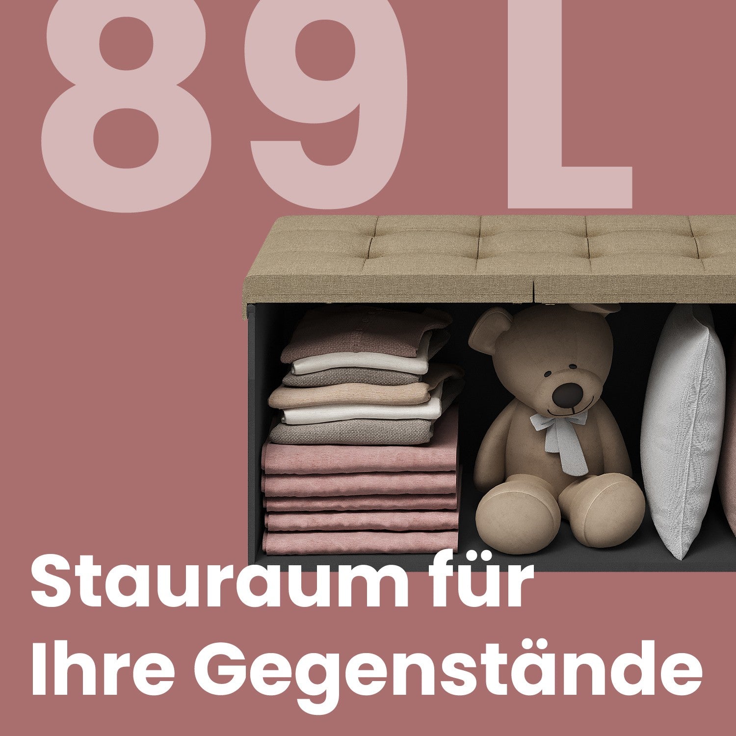 Sofa with storage space, folding seat box, storage box