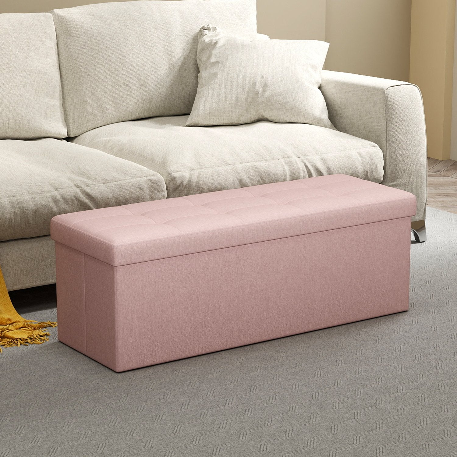 Sofa with storage space - 38 x 110 x 38 cm - seat box - folding lid