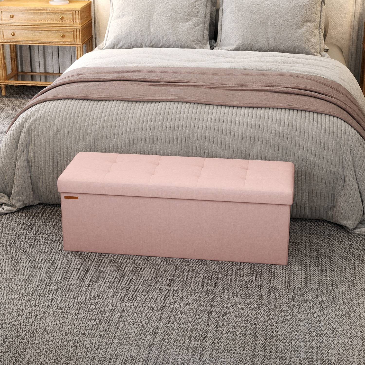 Sofa with storage space - 38 x 110 x 38 cm - seat box - folding lid
