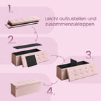 Sofa with storage space - 38 x 110 x 38 cm - seat box - folding lid