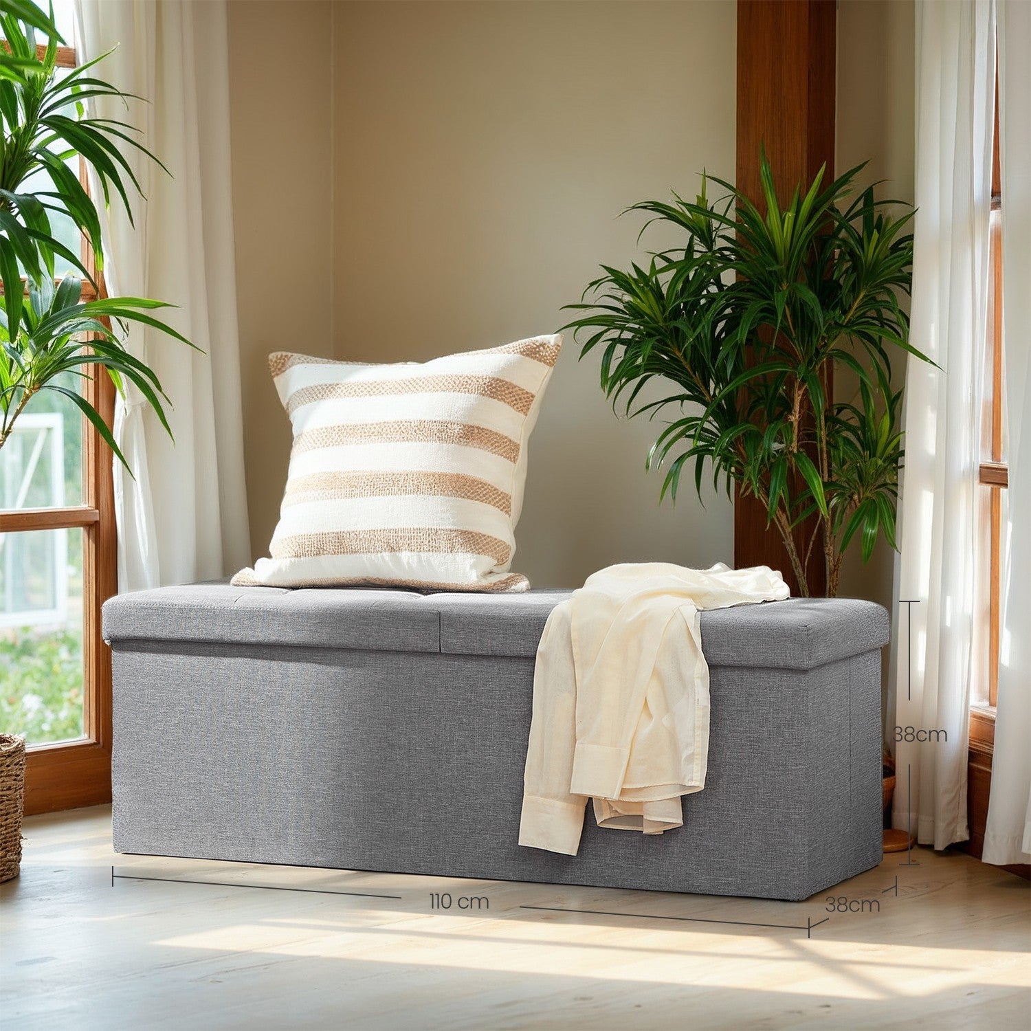 Bank - with storage space - foldable - seat box