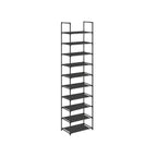 Shoe rack - Shoe cabinet - With 10 levels - Metal frame - Black