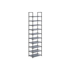 Shoe rack - Shoe cabinet - With 10 levels - Metal frame - Black