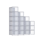 Shoe boxes - Shoe boxes - 18 pieces - Transparent -gray
